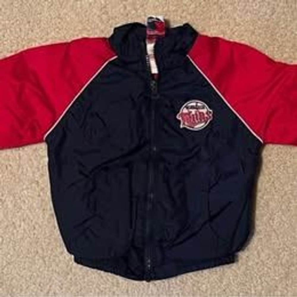 Kids MLB Minnesota Twins Baseball Windbreaker Jacket Toddler 24 Months 2T